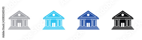 Fotografie Classic neoclassical bank architecture symbol for financial institutions and ban