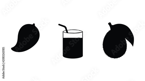 Fruit vector illustration featuring diverse harvest collection