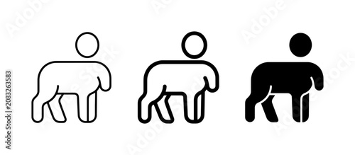 Schilderij op canvas Sheep Icons, Livestock Symbols, Farm Animal Graphics, Vector Illustrations
