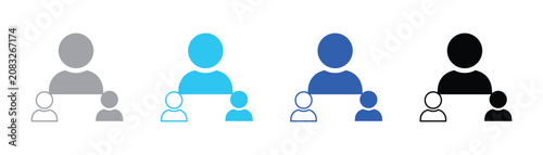 Картината върху платно User hierarchy organization chart vector illustration with person icons hierarch