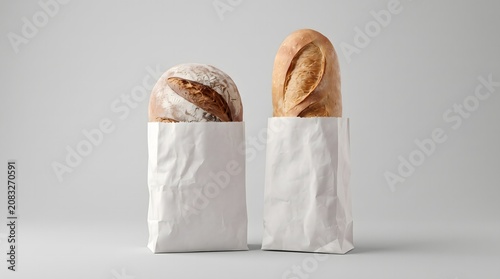 Rustic Bread Packaging Mockup Set