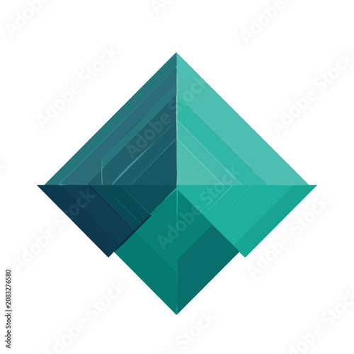 Low Poly Geometric Diamond Vector