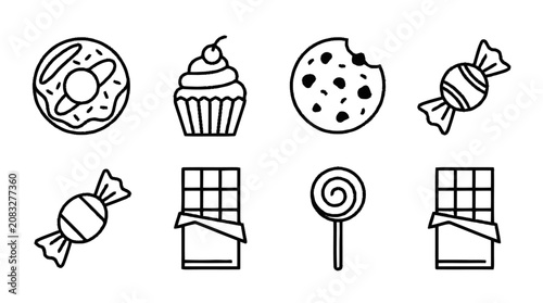 Fotografía A colorful assortment of sweet treats and desserts on display