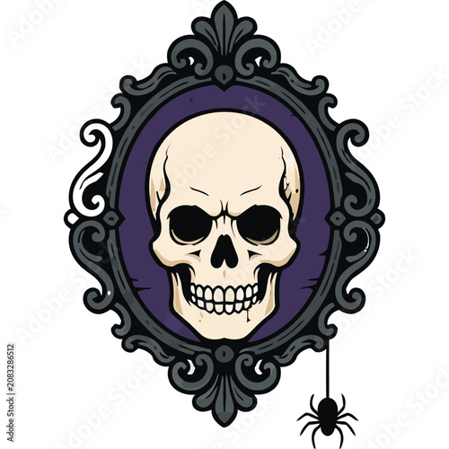 Halloween Skull Illustration