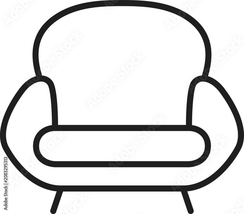 chair icon on white background