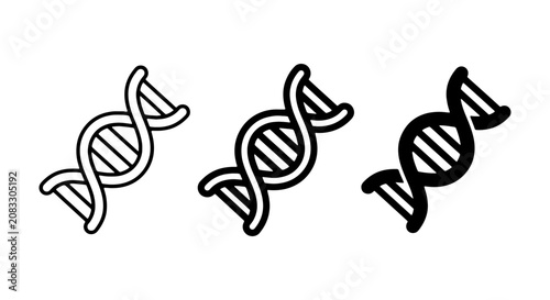 Εκτύπωση καμβά DNA Helix Icons, Genetic Code Symbols, Molecular Biology Vector Graphics, Scienc
