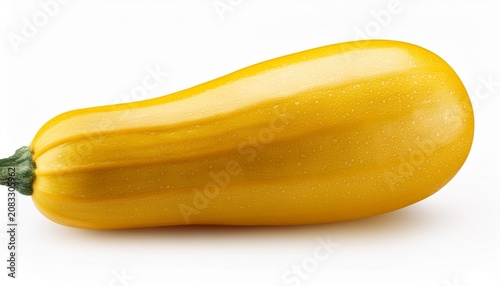 Yellow Squash Isolated On White Background Clipping Path