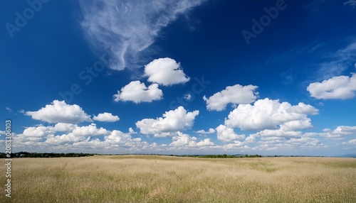 Many Little White Clouds In Summer Blue Sky