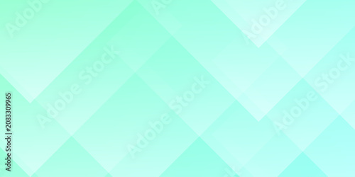 Obraz na plátně Abstract Mint Green Geometric Background Featuring Soft Overlapping Squares and