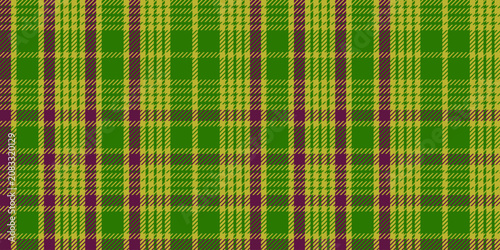 Tablou pe pânză Festive fabric in Mardi Gras colors with a large checkered pattern of light gree