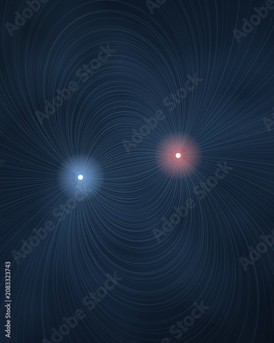 Photos Abstract Magnetic Field Lines Illustration
