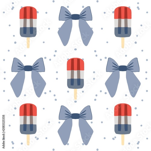 Foto American fabric -inspired pattern creatively formed in the shape of the American flag
