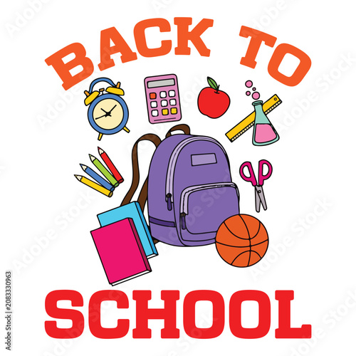 Hand drawn illustration for back to school event