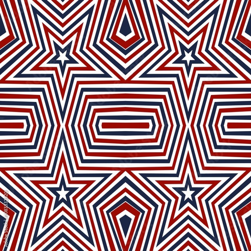 Foto American fabric -inspired pattern creatively formed in the shape of the American flag