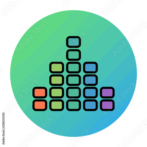 Sound equalizer bars icon