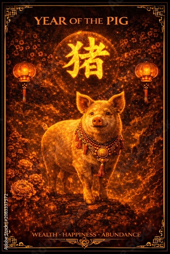 Fu Luck and Happiness Chinese Zodiac Year of the
