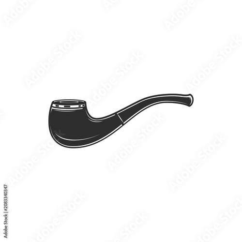 Fotografie Tobacco pipe of pirate captain isolated icon