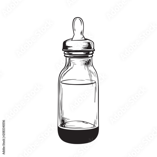 baby bottle isolated on white
