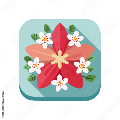 Colorful flat illustration of a flower bouquet