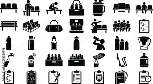 E-commerce and delivery service icons set