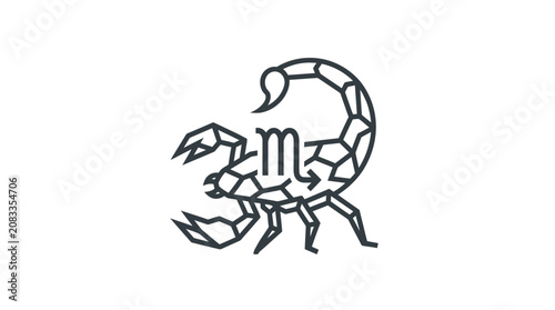 Scorpio Zodiac Sign Astrology Symbol Minimalist Icon