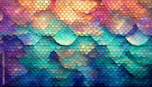 mermaid scales digital paper