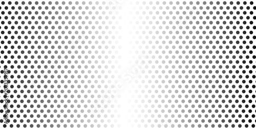Poka dot black and white regular seamless pattern. Abstract graphic vector background with polka circles. Fun wallpaper with monochrome confetti. Modern simple geometric pop art backdrop