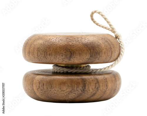 Wooden Chinese Yo-Yo, Traditional Wooden Yo-Yo, Handmade Wood Yo-Yo, Classic Toy