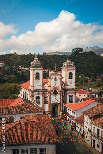 Obraz na płótnie The Minor Basilica of Our Lady of the Pillar in Ouro Preto, Minas Gerais, Brazil