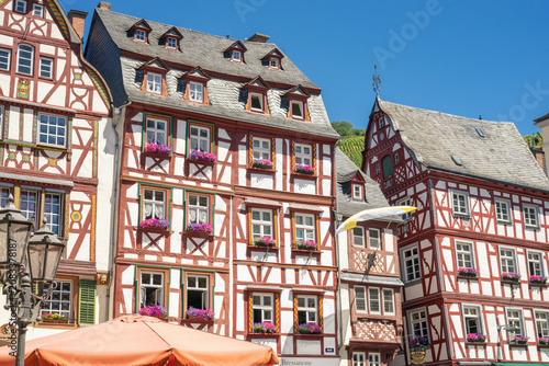 Photos Bernkastel Germany June 29, 2019, The medieval market square of Bernkastel-Kues, Germany