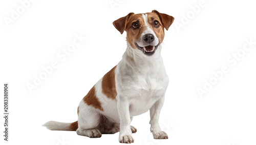 Tableau sur toile Jack Russell Terrier dog sitting and smiling