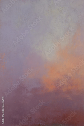 Abstract Oil Painting Background with Purple and Gold Textures