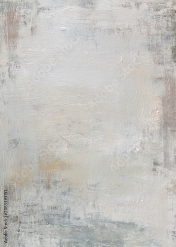 Abstract Expressionist Oil Painting Background with Textured Brushstrokes in Neutral Tones