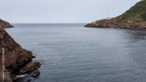 The Narrows entrance of the St John’s harbour with the Fort Amherst (St John’s, Newfoundland, Canada)