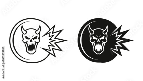 Photography Demon Skull Icon Set