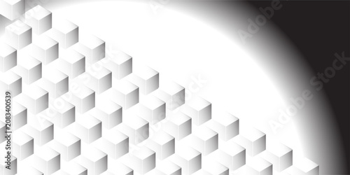 bstract hexagon cube shape background. Vector banner design. Hexagon pattern.