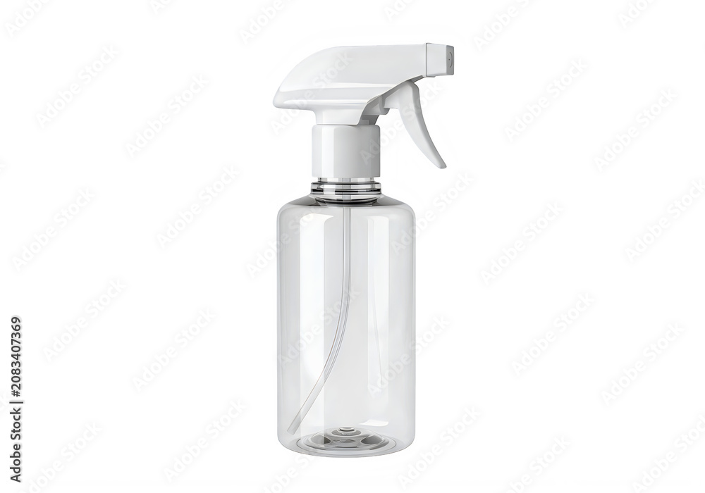 Fototapeta premium Clear spray bottle with trigger nozzle for cleaning or disinfecting
