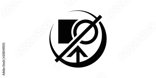 No Symbol, Prohibition Sign, Forbidden Action Icon, Vector Graphic