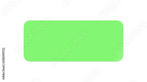 Green Glossy Rounded Rectangle with Light Sweep Effect