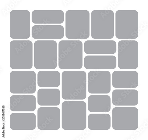 Pictures or photos frame collage. comics page grid layout abstract photo frames and digital photo wall template

