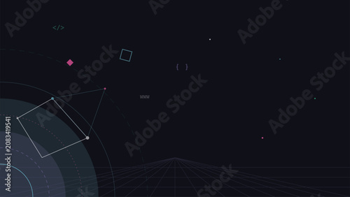 Global Internet Network Connectivity Abstract Illustration for World Wide Web Day Digital Backdrop and Professional Presentation Background Graphic Design