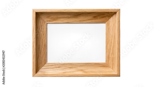 Tableau sur toile Rectangular wooden picture frame with blank white insert