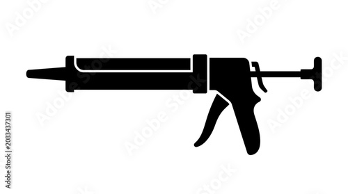 Manual caulking gun for sealant and adhesive.