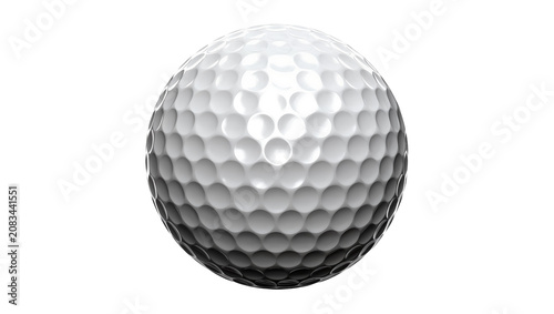Tableau sur toile Golf ball dimpled texture close-up studio shot