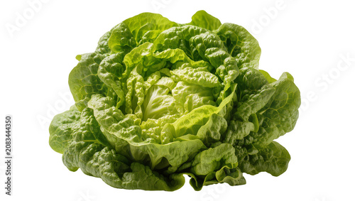 Bild auf Leinwand Fresh green butter lettuce head with ruffled leaves