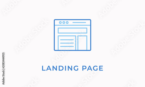 Landing Page Vector Icon Isolated On White Background        