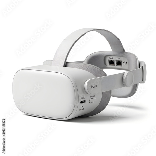 VR headset isolated on a pure white background