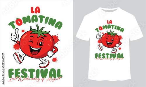 La Tomatina festival last Wednesday of August t shirt design