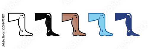 Tablou pe pânză Legs  Icon Set Multiple Style Collection