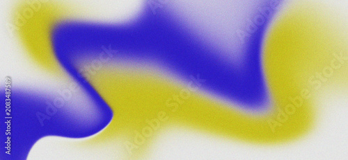 Abstract Fluid Gradient grain Background with Blue and Yellow Vibrant Wavy Mesh Shapes